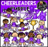 Cheerleaders Clip Art Set - PURPLE {Educlips Clipart}