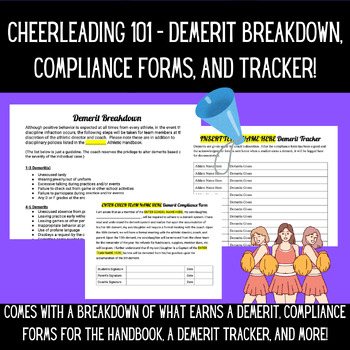 Cheerleading 101 - Demerit Breakdown, Compliance Forms, and Tracker!