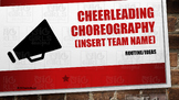 Cheerleading Choreography EDITABLE template for routines, 