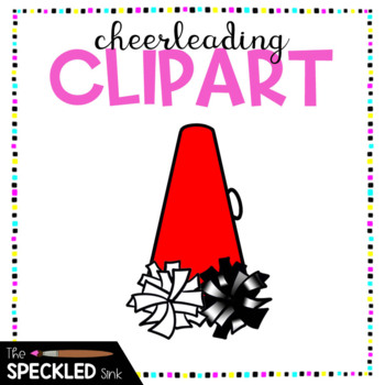 Cheerleading Clip Art Pom Poms And Megaphone Clipart Set By The Speckled Sink