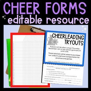 Preview of Cheerleading Forms for Coaches