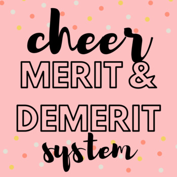 Preview of Cheerleading Merit and Demerit System