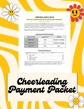 Preview of Cheerleading Payment Packet
