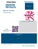 Cheerleading Try Out Flyer
