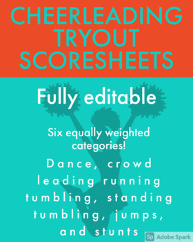 Preview of Cheerleading Tryout Scoresheets