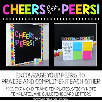 Preview of Cheers For Peers! Build Community at Your School! {Templates, Trackers, Letters}