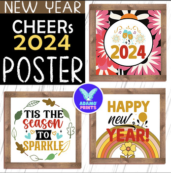 Preview of Cheers to the New Year Posters Holiday Classroom Decor Bulletin Board Idea