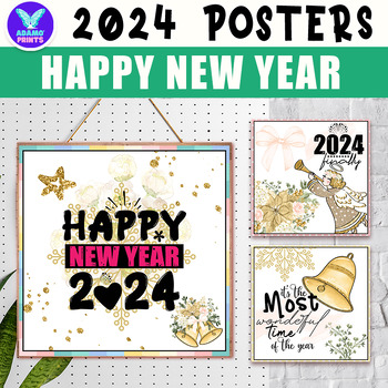 Preview of Cheers to the New Year Posters Holiday Classroom Decor Bulletin Board Idea