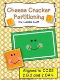 Cheese Cracker Partitioning {2.G.2, 2.OA.4}