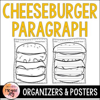 cheeseburger paragraph planning poster and organizers by megan joy