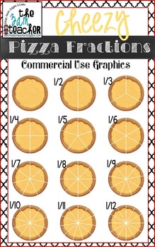 Preview of Cheesy Pizza Fractions - Mega Clipart Set!!