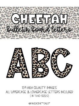 Preview of Cheetah Bulletin Board Letters (Classroom Decor)