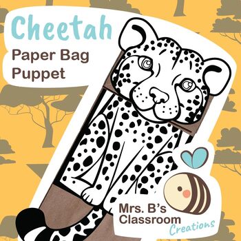 Preview of Cheetah Paper Bag Puppet