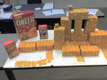 Preview of Cheezits are one square inch !