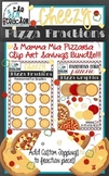 Cheezy Pizza Fractions & Pizza Toppings Clip Art Savings Bundle