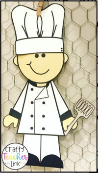 Chef Spoon Craft Template - Reading adventures for kids ages 3 to 5