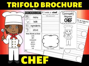 Preview of Chef - Trifold Brochure - Community Helpers