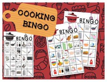 Preview of Chef and Cooking Bingo] Fun activites for elementary and preschool