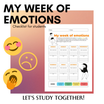 Preview of Cheklist: My Week of Emotions