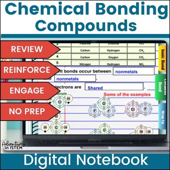 Preview of Chemical Bonding Activity Ionic and Covalent Compounds Science Digital Notebook