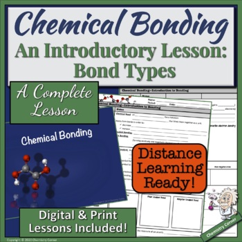 Preview of Chemical Bonding- An Introductory Lesson  |Distance Learning