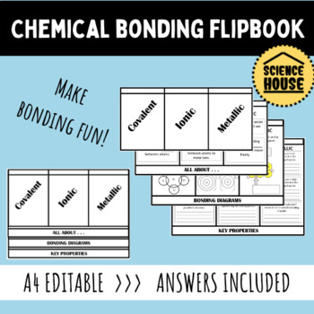 Preview of Chemical Bonding (Ionic, Covalent and Metallic) Flipbook