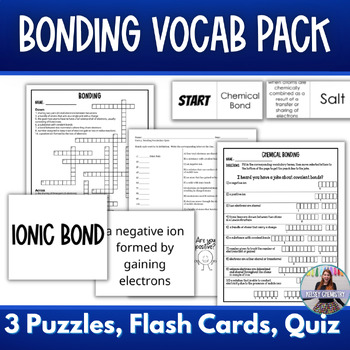 Preview of Chemical Bonding Vocabulary Review Activity Pack