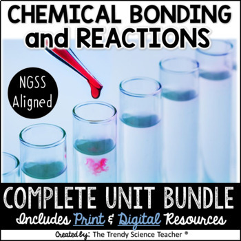 Preview of Chemical Bonding and Reactions Unit- Print and Digital