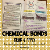 Chemical Bonds Reading Comprehension Interactive Notebook