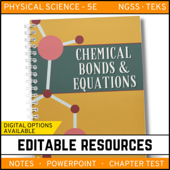 Preview of Chemical Bonds and Equations Notes, PowerPoint, and Test