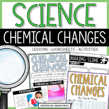 Preview of 2nd Grade Science Chemical Changes Activities and Interactive Notebook Materials