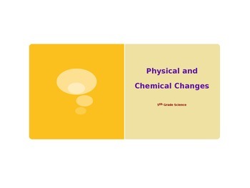 Preview of Chemical Changes and Physical Changes Lesson PowerPoint