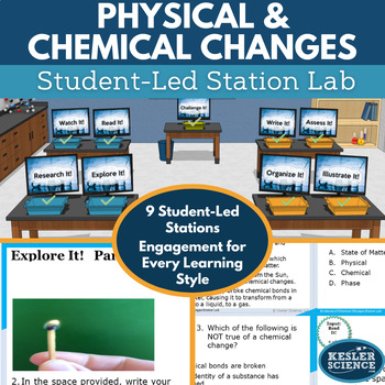 Preview of Chemical Changes and Physical Changes Station Lab