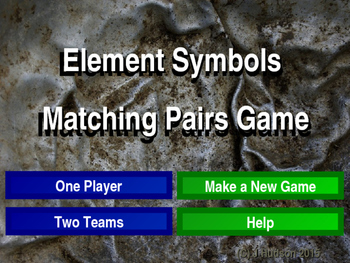 Preview of Chemical Element Symbols Matching Pairs Interactive Game