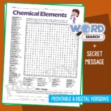 Chemical Elements Word Search Puzzle Vocabulary Activity C