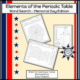 Chemical Elements Word Search - Memorial Day Edition