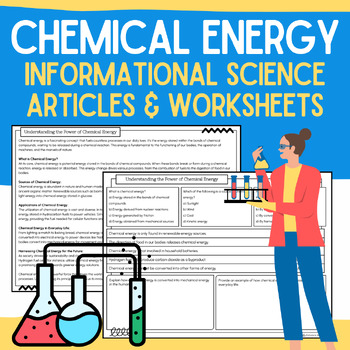 Preview of Chemical Energy: Informational Passages, Worksheets, Vocabulary, & Answer Keys