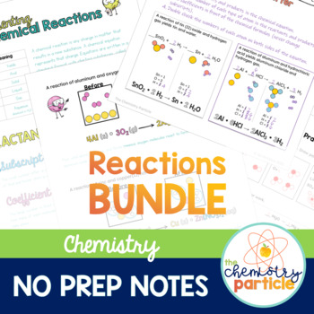 Preview of Chemical Equations Note Bundle