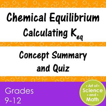 Preview of Chemical Equilibrium - Calculating Keq - Distance Learning