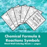 Chemistry Chemical Formula & Reaction Symbols Word Wall Co