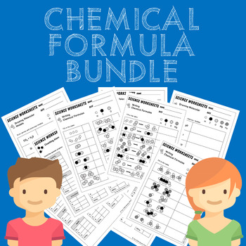 Preview of Chemical Formula Worksheet Bundle