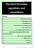 Chemical Formulae, Equations and Calculations Revision Booklet