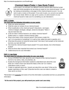 Preview of Chemical Hazard Poster + Case Study Project