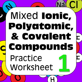Preview of Chemical Nomenclature: Mixed Ionic Polyatomic & Covalent Compounds Practice #1