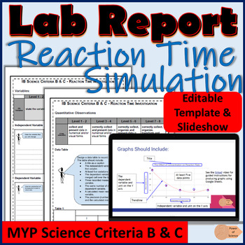 Preview of Chemical Reaction Lab Report - IB MYP Science - Editable Lesson Slides, Template