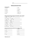 Chemical Reaction and Bonding Review