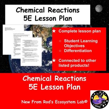 Preview of Chemical Reactions 5E Lesson Plan **Editable**