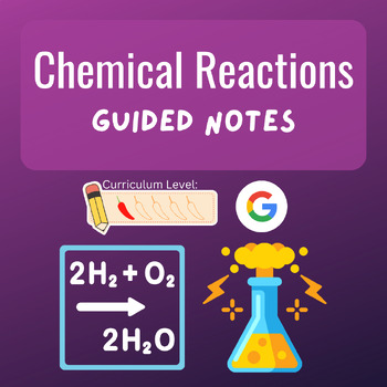 Preview of Chemical Reactions Chapter - Guided Notes (Level 1: Regular, Merit, Foundations)