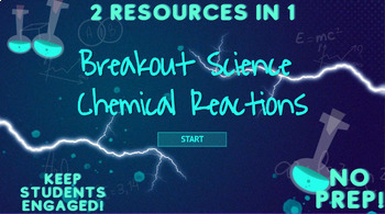 Preview of Chemical Reactions Escape Room and Balancing Equations Practice,  2 for 1!