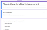 Chemical Reactions Final Assessment (Amplify Science)